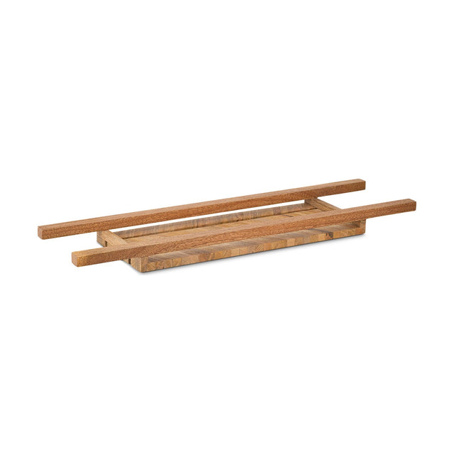 Sukha Marquetry Mango Wood Bath Bridge - Natural