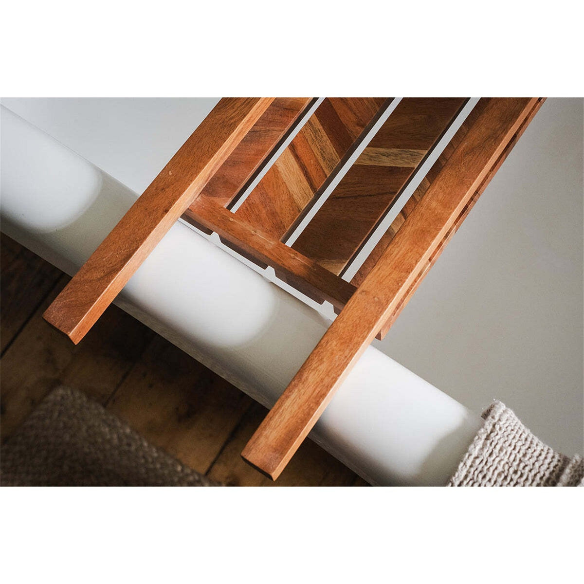 Sukha Marquetry Mango Wood Bath Bridge - Natural