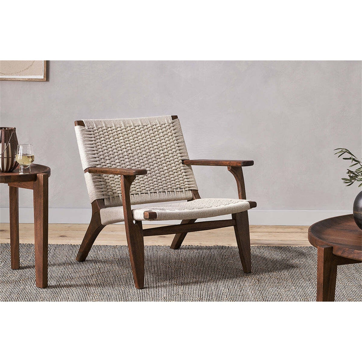 Surat Woven Cotton Rope Armchair - Natural