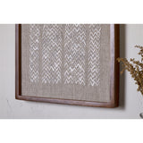 Samaya Hand Stitched Linen Wall Art - Natural