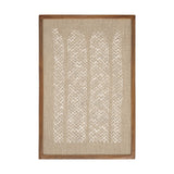 Samaya Hand Stitched Linen Wall Art - Natural