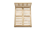 Saharsa Double Cane & Mango Wood Bed Frame - Natural
