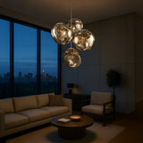 Lava 4 Light LED Chandelier - Silver