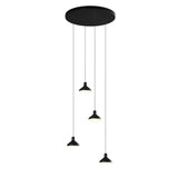 Sirio 4 Light LED Cluster Pendant Light 32W 3000K - Black