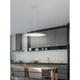 Slim 46cm Round LED Pendant Light 50W 4000K - White