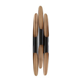 Stealth 6 Light Wall Light - Brass & Black