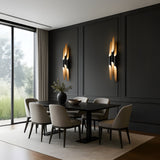 Stealth 6 Light Wall Light - Brass & Black