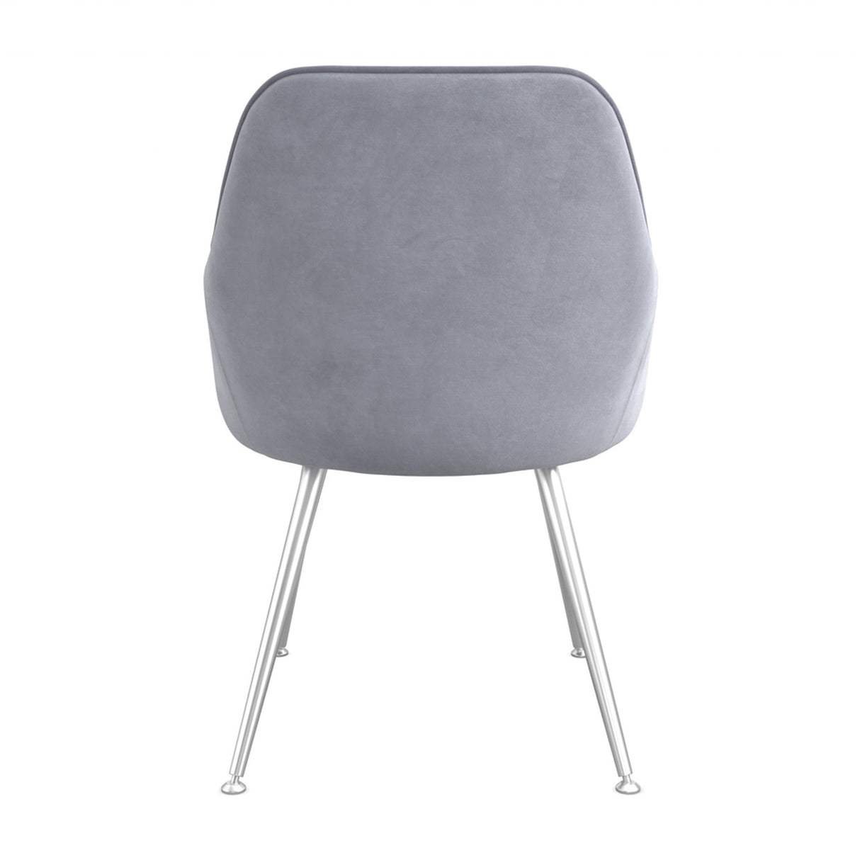Tara Dining Chair (2 Per Pack) - Grey with Silver