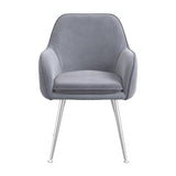 Tara Dining Chair (2 Per Pack) - Grey with Silver