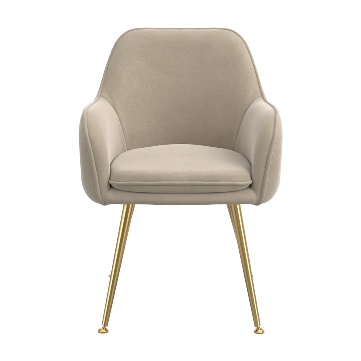 Tara Dining Chair – Light Fawn with Gold