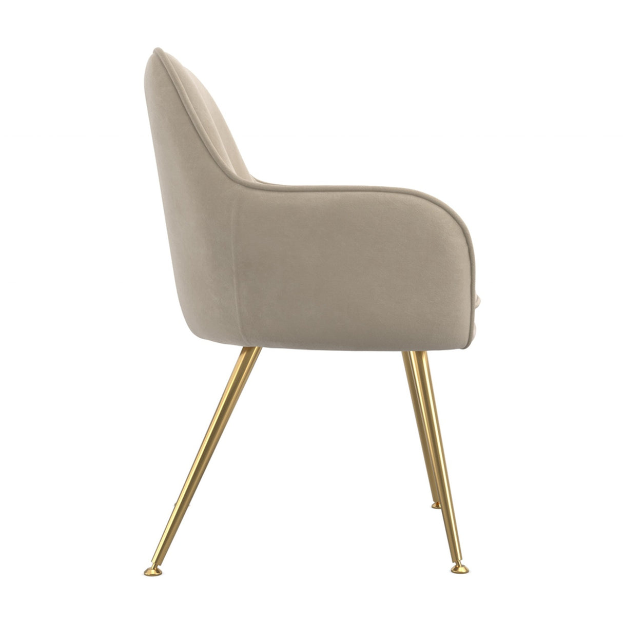 Tara Dining Chair – Light Fawn with Gold