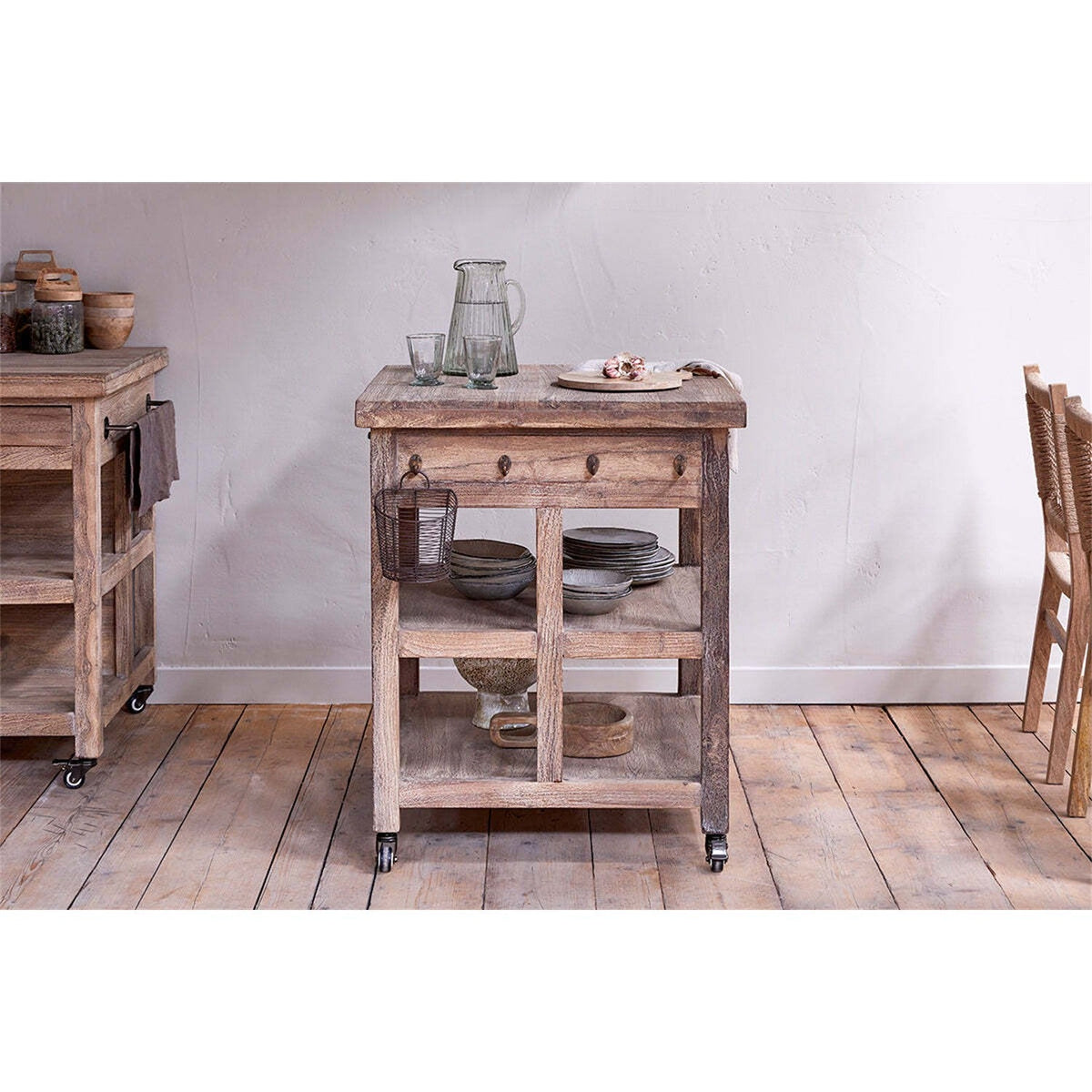 Tivu Reclaimed Wood Butchers Block - Natural