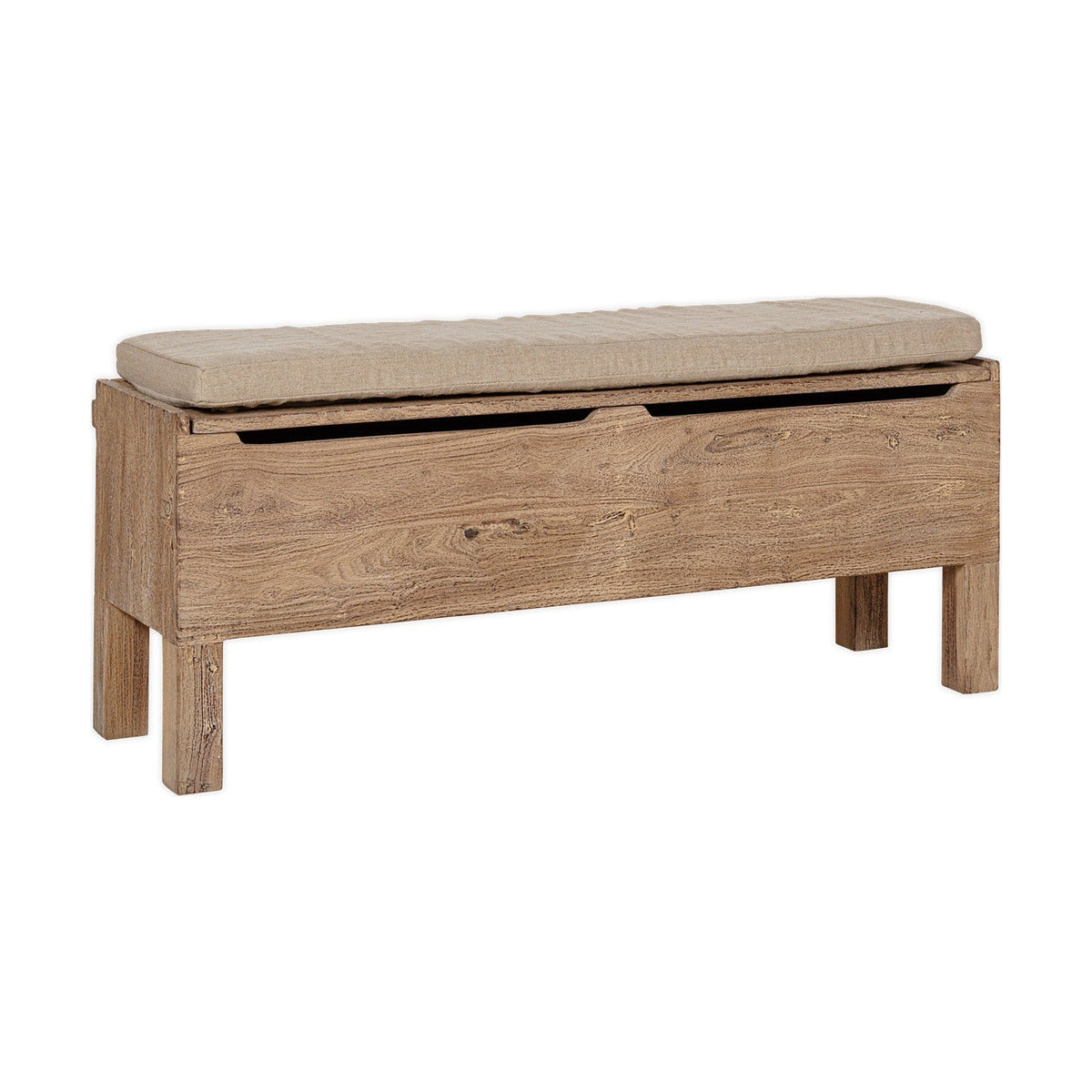 Teni Reclaimed Wood Storage Bench - Natural