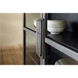Takua Wide Iron Display Cabinet - Dark Grey