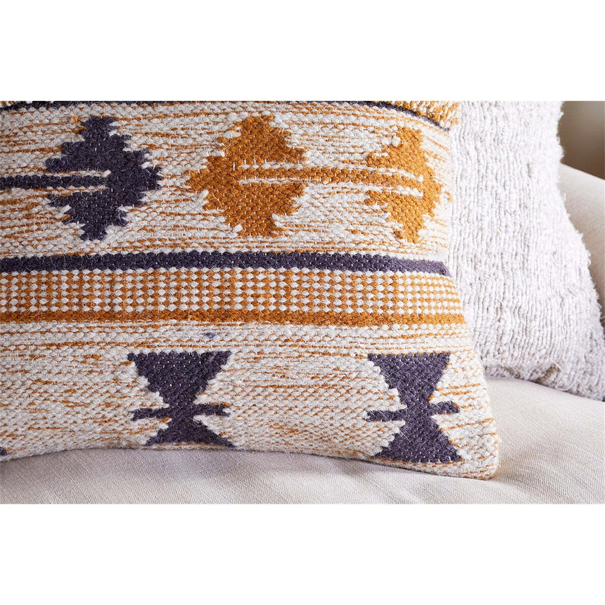 Tussi Ami 50 x 50cm Cushion Cover - Mustard & Grey
