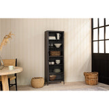 Takua Narrow Iron Display Cabinet - Dark Grey