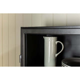 Takua Narrow Iron Display Cabinet - Dark Grey