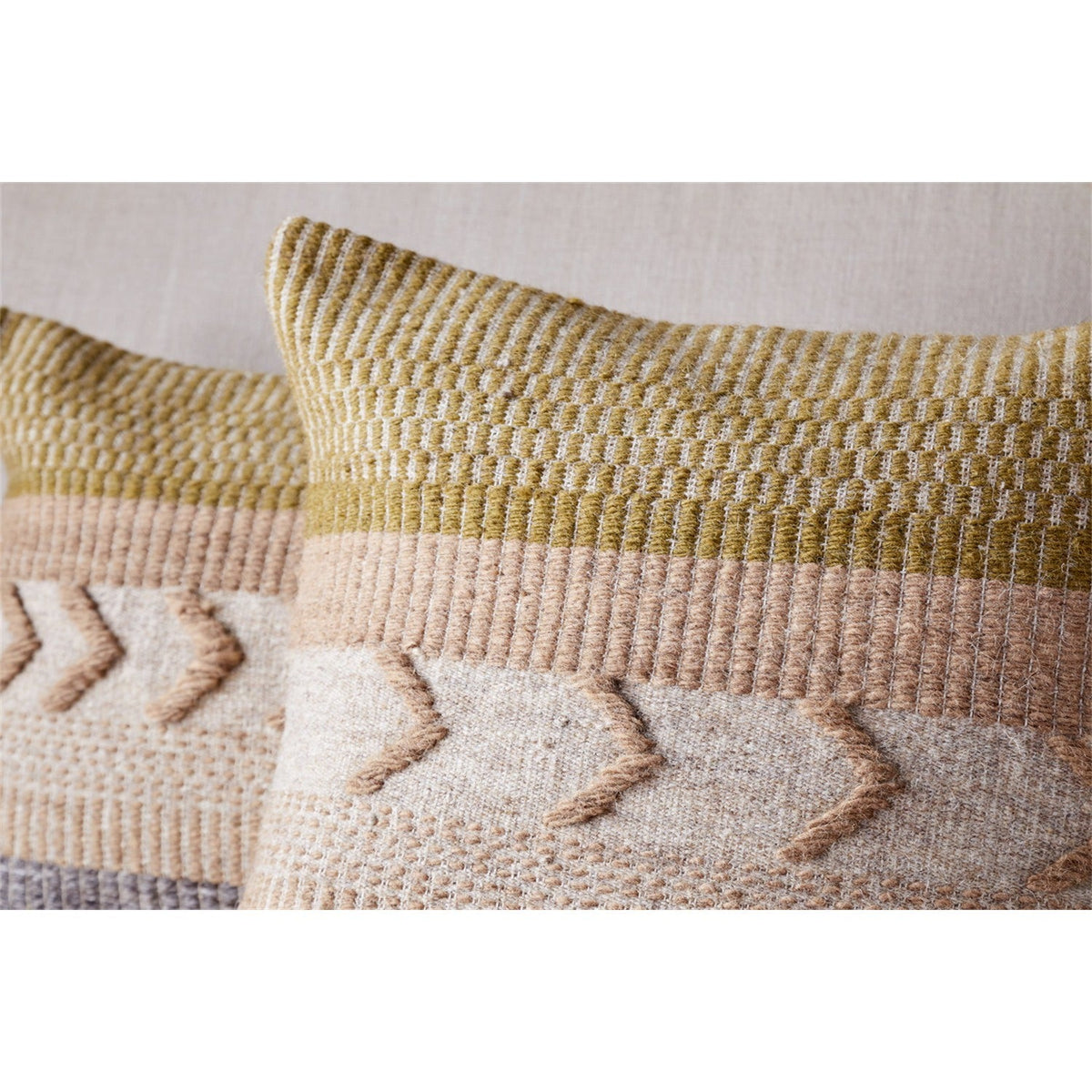 Tuleeka 50 x 50cm Wool Cushion Cover - Ochre