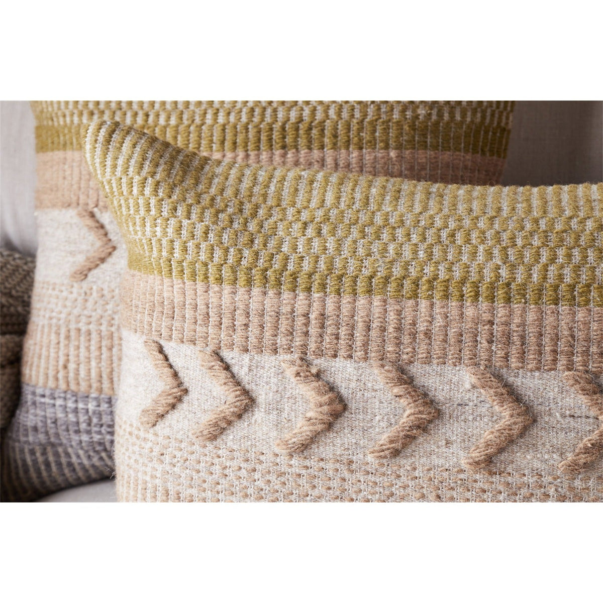 Tuleeka 60 x 40cm Wool Cushion Cover - Ochre