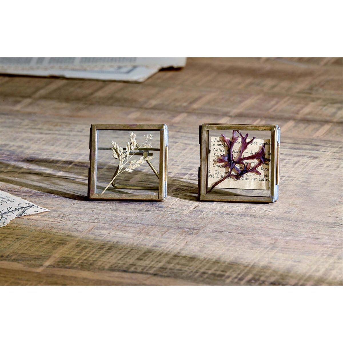 Danta 5 x 5cm Photo Frame - Antique Brass - Set of 2