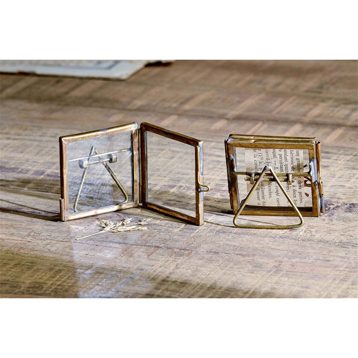 Danta 5 x 5cm Photo Frame - Antique Brass - Set of 2