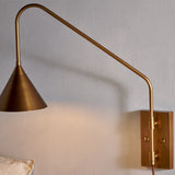 Thottam Swing Arm Wall Light - Antique Brass