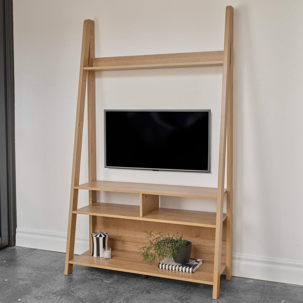 Tiva Ladder TV Unit - Oak