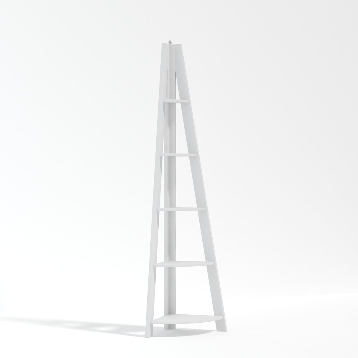 Tiva Corner Ladder Shelving Unit – White