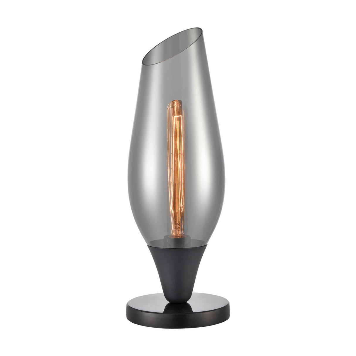 Taper table lamp in black finish