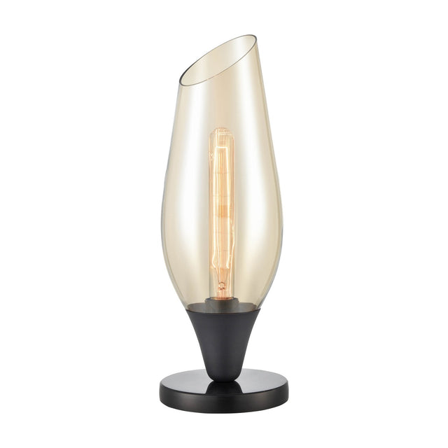 Taper table lamp in black finish