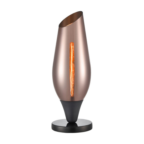 Taper table lamp in black finish