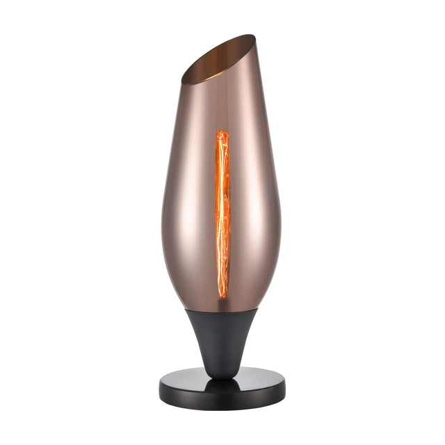 Taper table lamp in black finish
