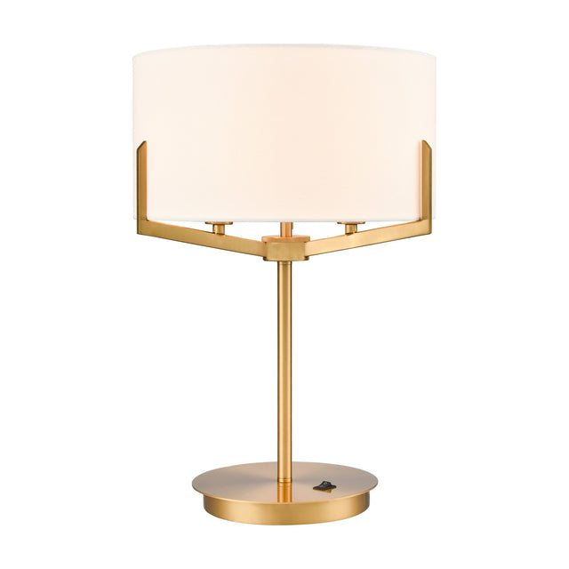 Clifton 3 light table lamp in brass finish
