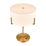 Clifton 3 light table lamp in brass finish, alternative view