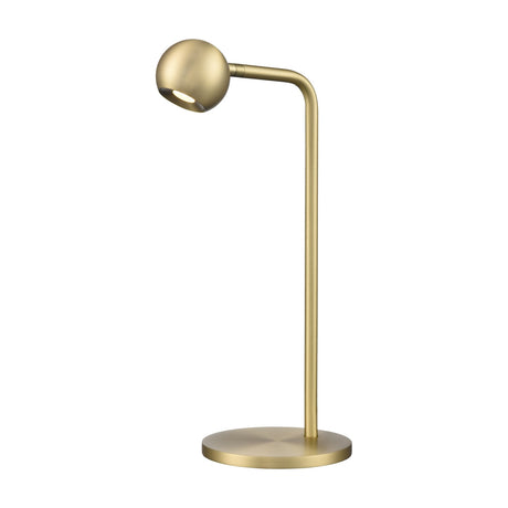 Iris table lamp in satin brass finish