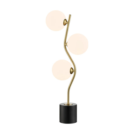 Cosmic 3 light table lamp in black and brass finish