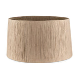 Tiwa extra large tapered drum lampshade in natural woven jute cord with visible brass fitting ring inside the top rim, shown on a plain white background.