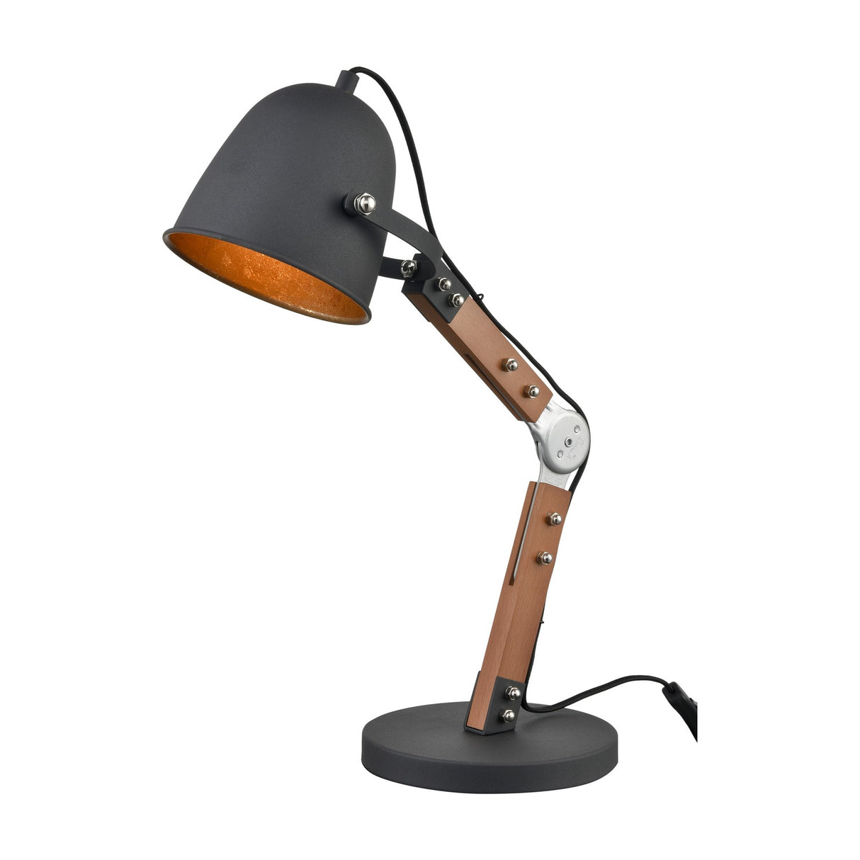 Duke table lamp in black and gold finish