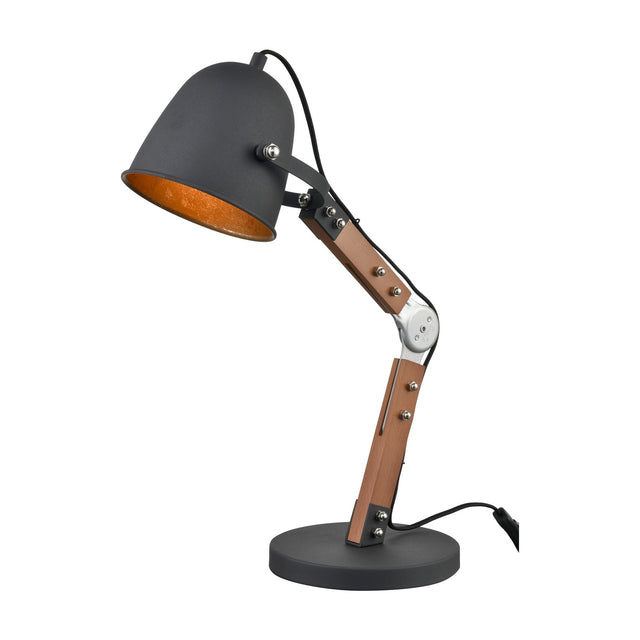 Duke table lamp in black and gold finish