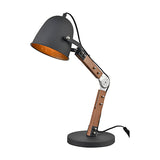 Duke table lamp in black and gold finish, alternative view