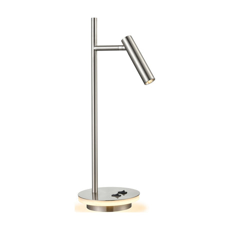 Lewis 2 light table lamp in satin nickel finish