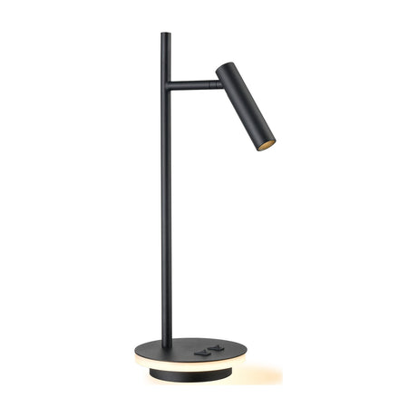 Lewis 2 light table lamp in black finish