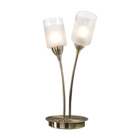 Campani 2 light table lamp in bronze finish