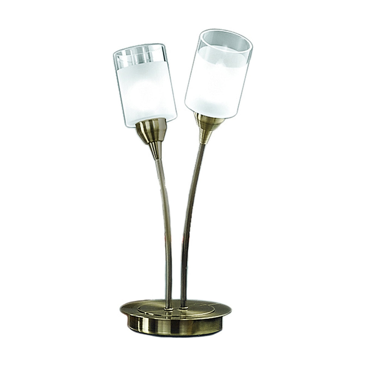 Campani 2 light table lamp in bronze finish, alternative view
