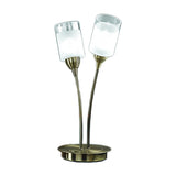 Campani 2 light table lamp in bronze finish, alternative view