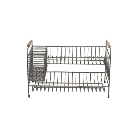 Tilmo Iron Dish Rack - Distressed Grey