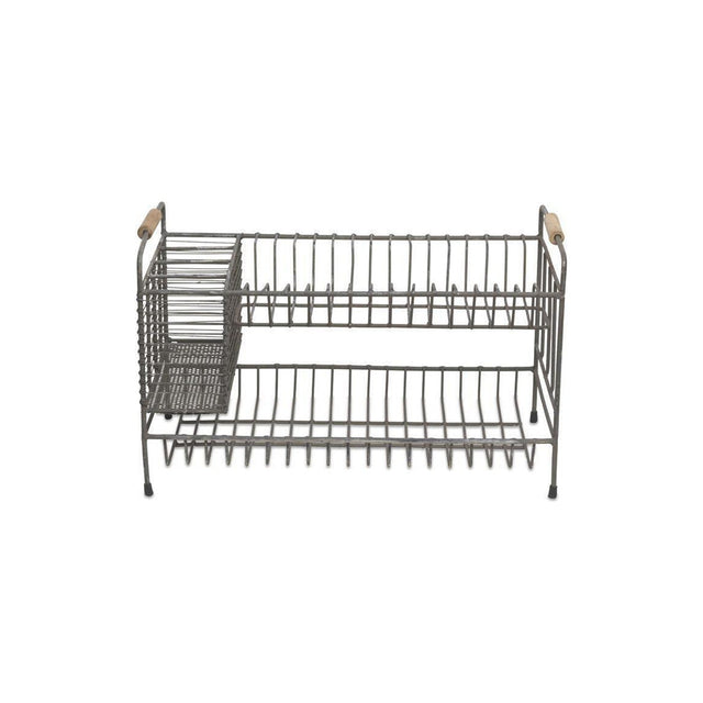 Tilmo Iron Dish Rack - Distressed Grey