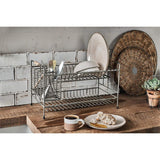 Tilmo Iron Dish Rack - Distressed Grey