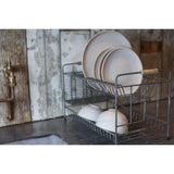 Tilmo Iron Dish Rack - Distressed Grey