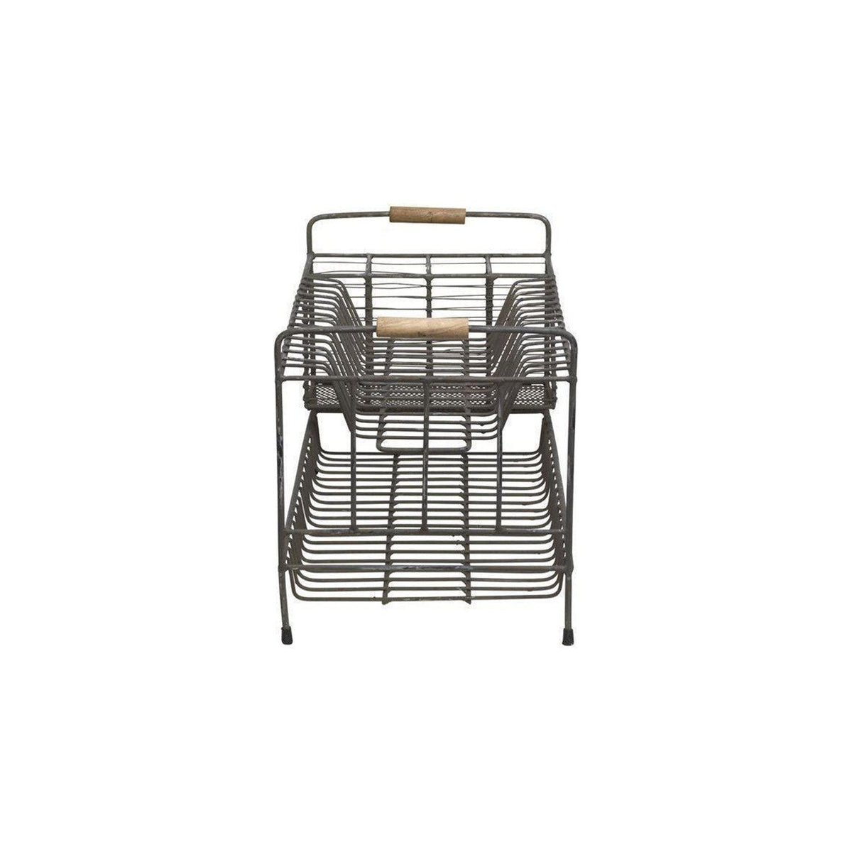 Tilmo Iron Dish Rack - Distressed Grey